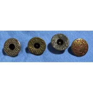 4 Antique Metal Overalls Stud Buttons The Freeland Bridge Brand Pioneer Nohols